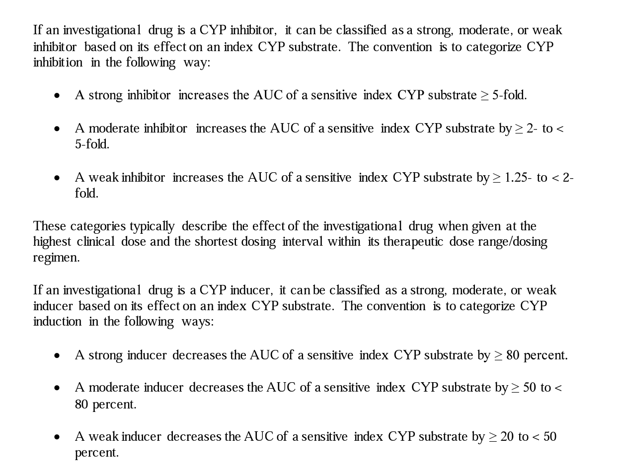 FDA classification of CYP-mediated drug-drug interactions